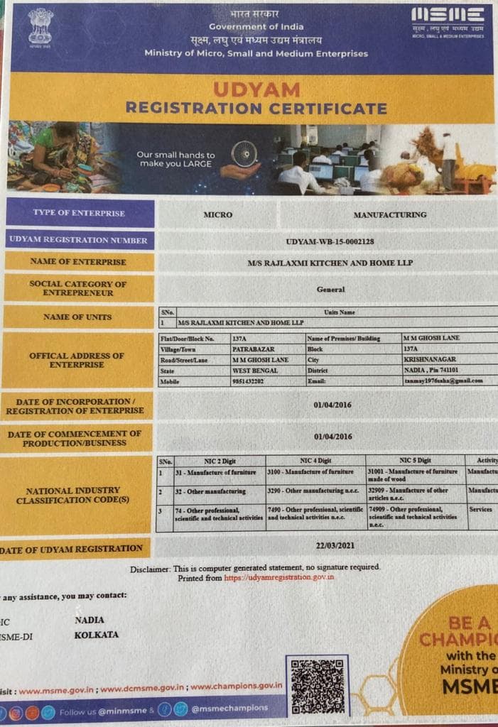 Registration Certificate